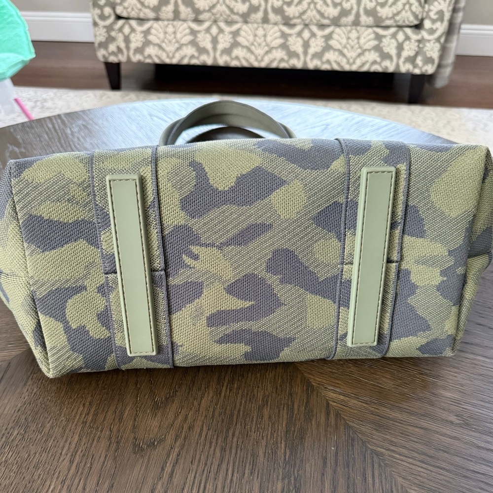 Rothy’s The Tote Sage Camo Red Accent Tote Bag - Picture 3 of 3